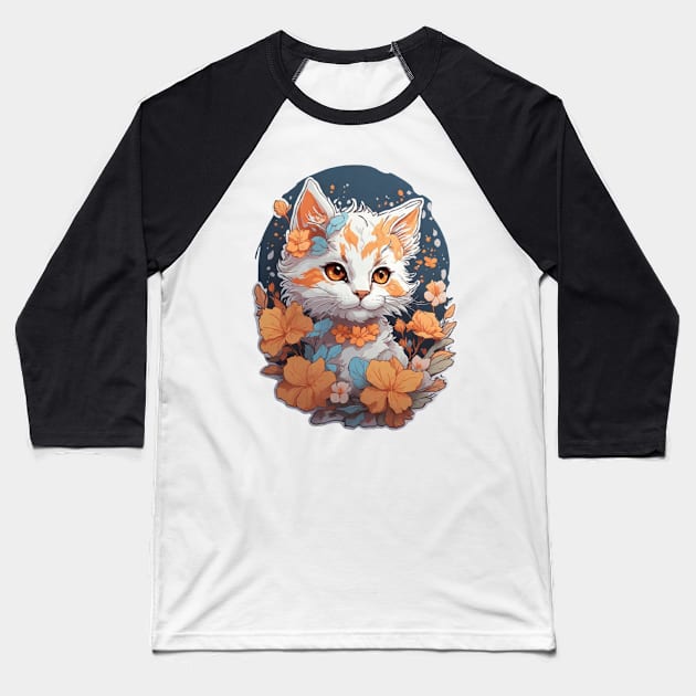 Crazy Cat Dad Baseball T-Shirt by benzshope